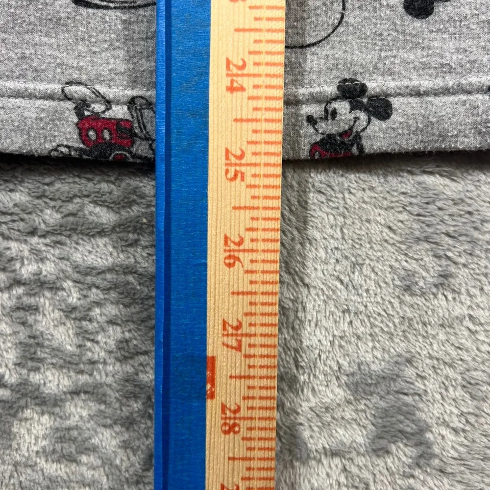 DISNEY Mickey Mouse Pajama Set Womens Small Gray All Over Print PJs Cozy - Picture 14 of 16